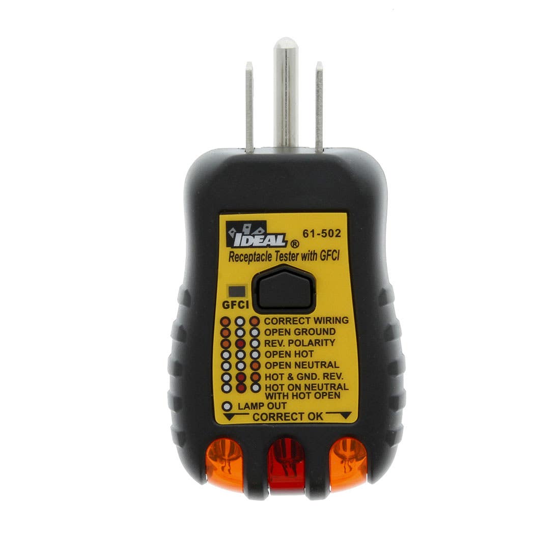 Ideal 61 502 120V AC GFCI Receptacle Tester