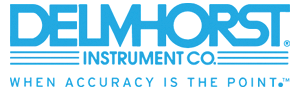 Delmhorst Instrument Co. "When Accuracy is the Point." Logo